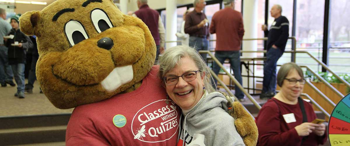Goldy Gopher at Classes Without Quizzes