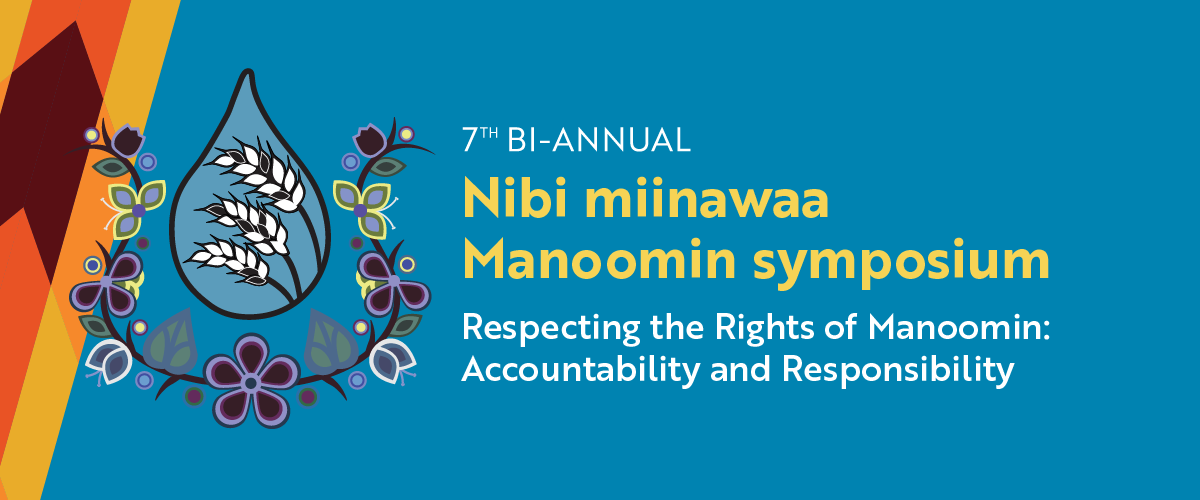 2023 Nibi Manoomin Symposium graphic.