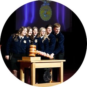 FFA students on stage. 