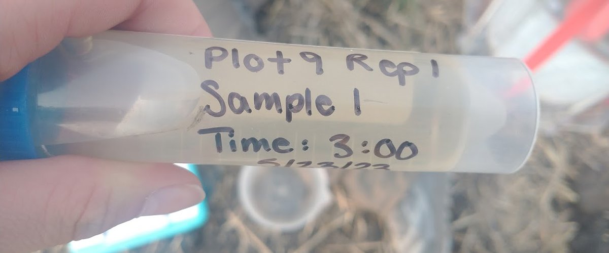 Water sample from Grace Finnerty's internship at the Northwest Research and Outreach Center.