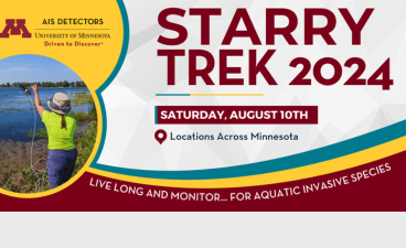 Image reads "Starry Trek 2024" "Saturday, August 10th, locations across Minnesota"