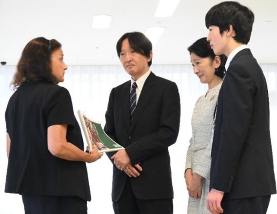 Sujaya Rao and the Imperial Highnesses Crown Prince, Crown Princess Akishina and their son at the XXVII International Congress of Entomology in Japan.