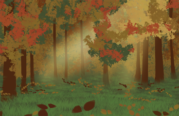 Forest illustration graphic by Ava Weinreis, Visuals Designer.