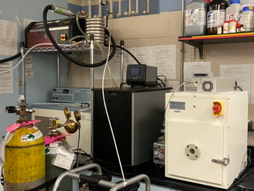 A cold plasma machine in a lab setting