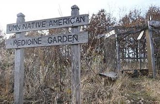 UMN Native American Medicine Garden sign.