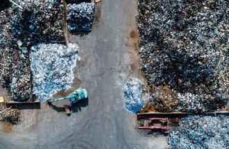 Metal waste in recycling site. Photo credit: Getty Images.
