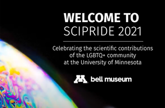 Welcome to SciPride 2021 graphic.