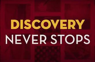 Discovery never stops graphic.