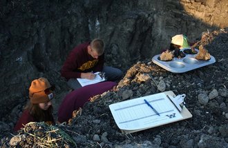 Soil, Water and Climate students participate in a soil judging competition.