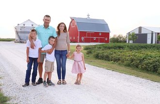 Bormann family on their farm.